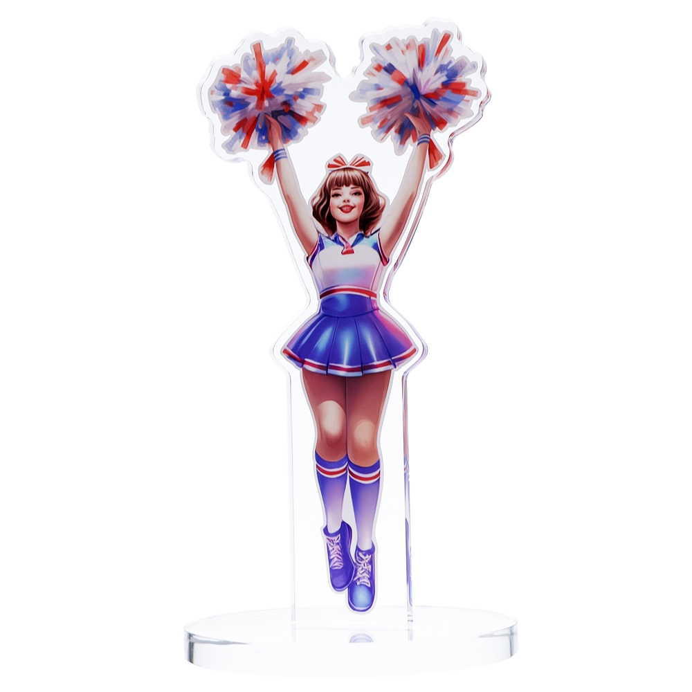 Akrylowa statuetka cheerleaderka z kolorowym nadrukiem UV_1
