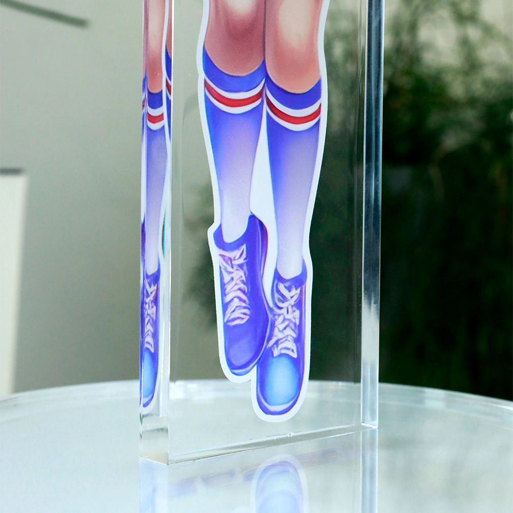 Akrylowa statuetka cheerleaderka z kolorowym nadrukiem UV_3